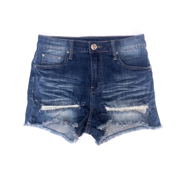 STS Blue Pants - STS Blue Distressed High Waisted Denim Shorts STS Blue Pants - STS Blue Distressed High Waisted Denim Shorts